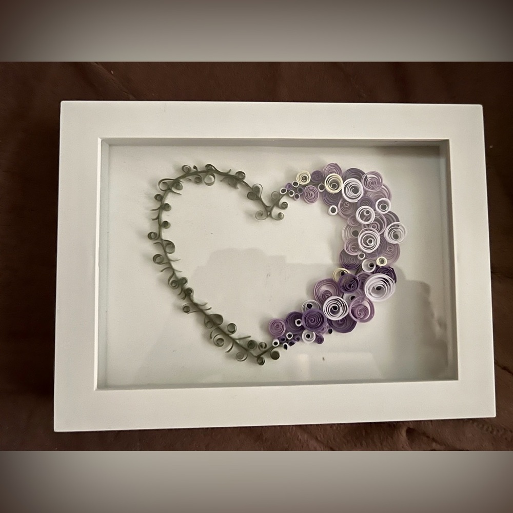 Paper Quilled Heart in Frame
